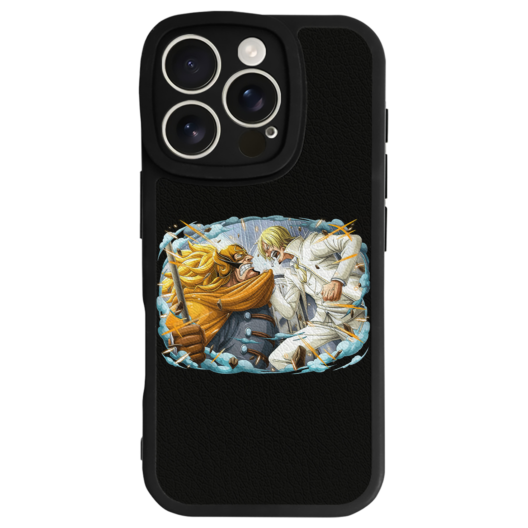 （画像用） ワンピース サンジ ONE PIECE Sanji 【iPhone 16シリーズ対応】シリコンスマホケース（レザー調） 材質：シリコン